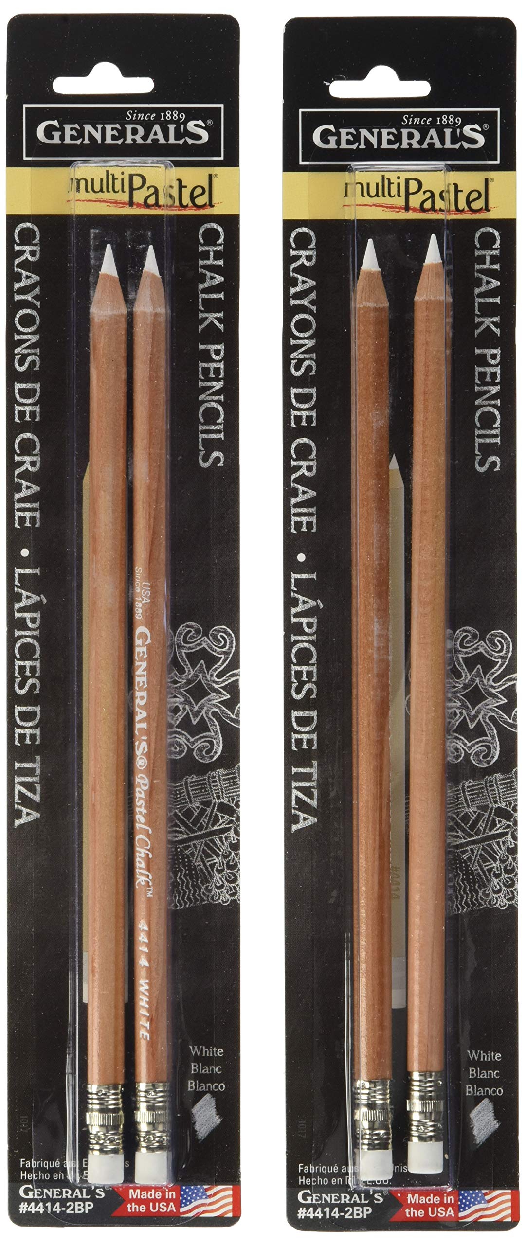 Amazon.com : Multipastel Chalk Pencils 2/Pkg-White : Arts